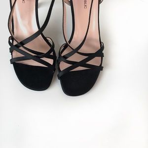 Banana Republic Black Multi Strap Heels